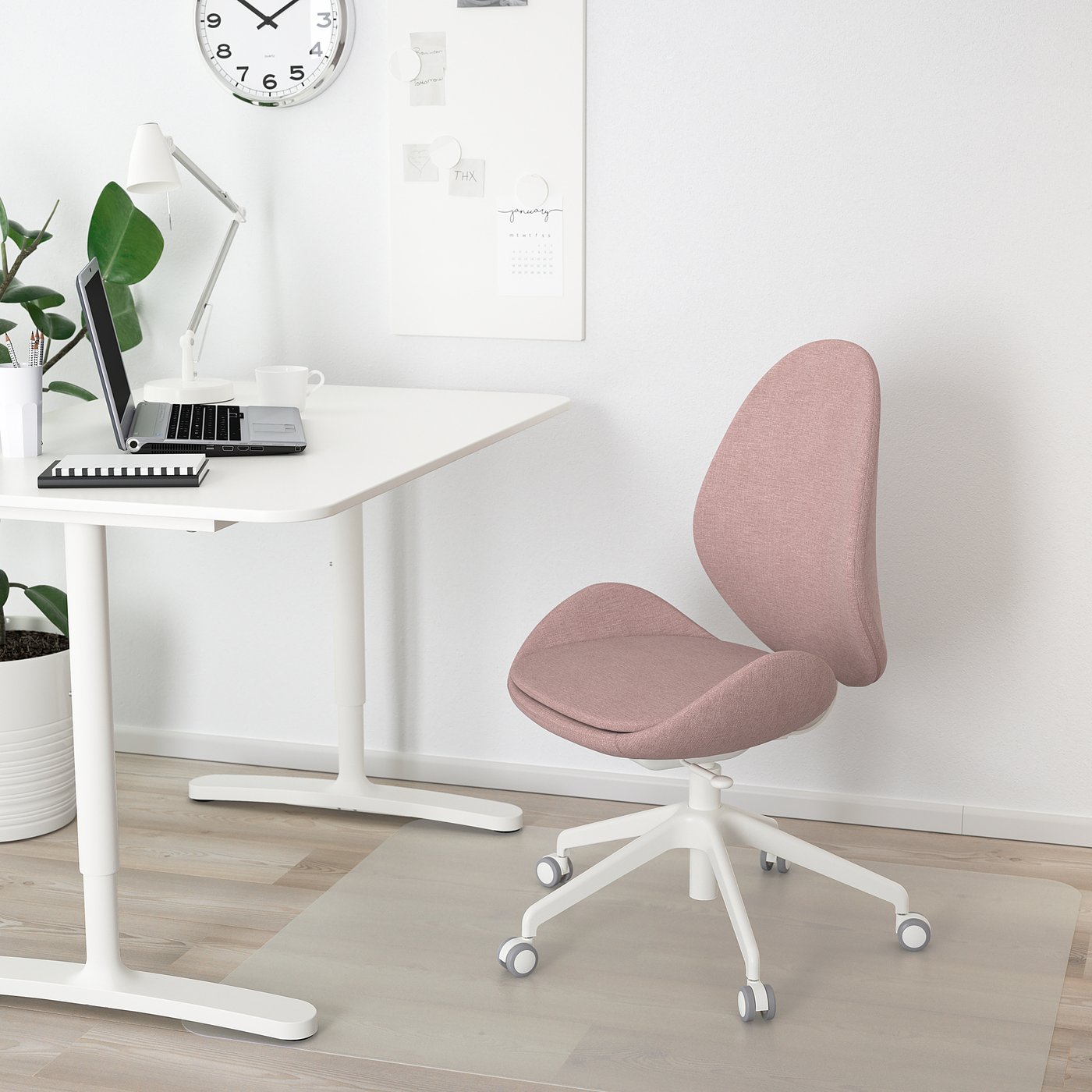 HATTEFJÄLL Office chair - Gunnared light brown-pink - IKEA