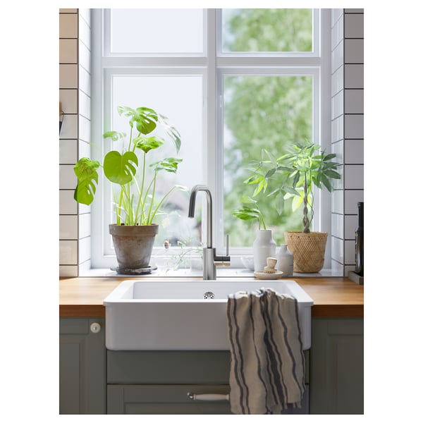 HAVSEN Inset sink, 1 bowl, white, 53x47 cm