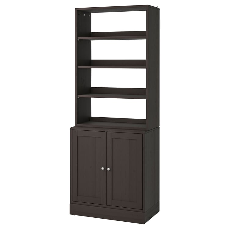 HAVSTA تشكيلة تخزين, بني غامق, ‎81x47x212 سم‏ IKEA