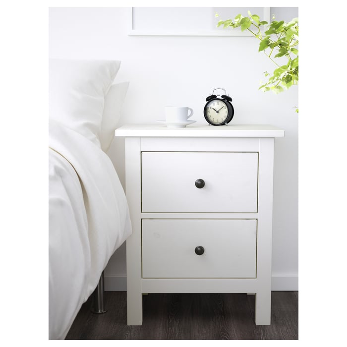 HEMNES chest of 2 drawers, white stain, 54x66 cm IKEA