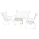 HÖGSTEN 4-seat conversation set, outdoor, white