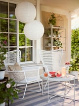 HÖGSTEN Armchair, outdoor, white