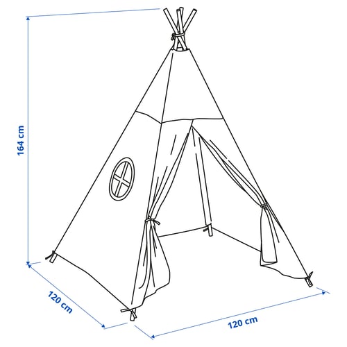 Illustration with measurements for the product: HÖVLIG.