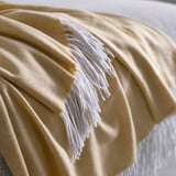 HOLMVI Throw, beige-yellow, 120x160 cm