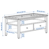 IDANÄS Coffee table, white, 107x55 cm