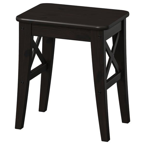 INGOLF Stool, brown-black