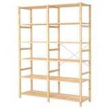 IVAR 2 sections/shelves, pine, 174x50x226 cm