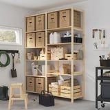 IVAR 2 sections/shelves, pine, 174x50x226 cm