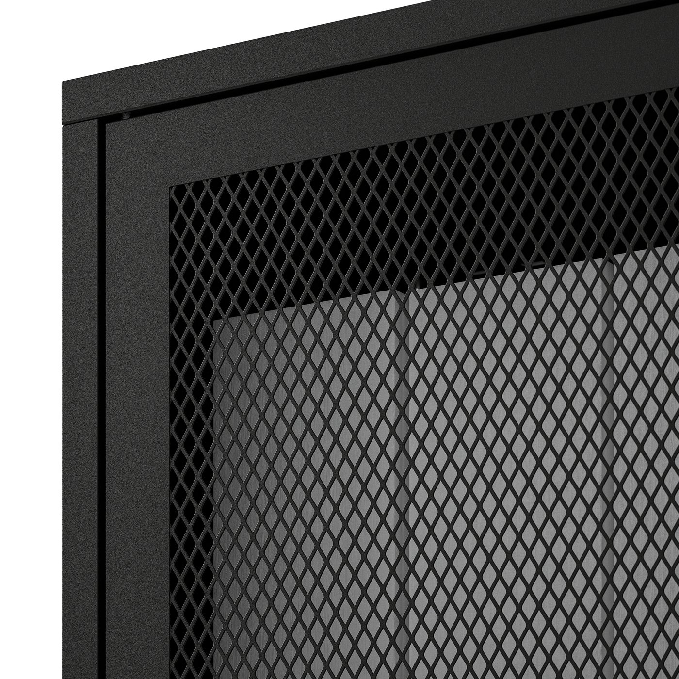 IVAR cabinet with doors, black mesh, 160x30x83 cm - IKEA