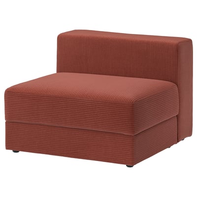 JÄTTEBO 1,5-seat module with storage, Samsala brown-red