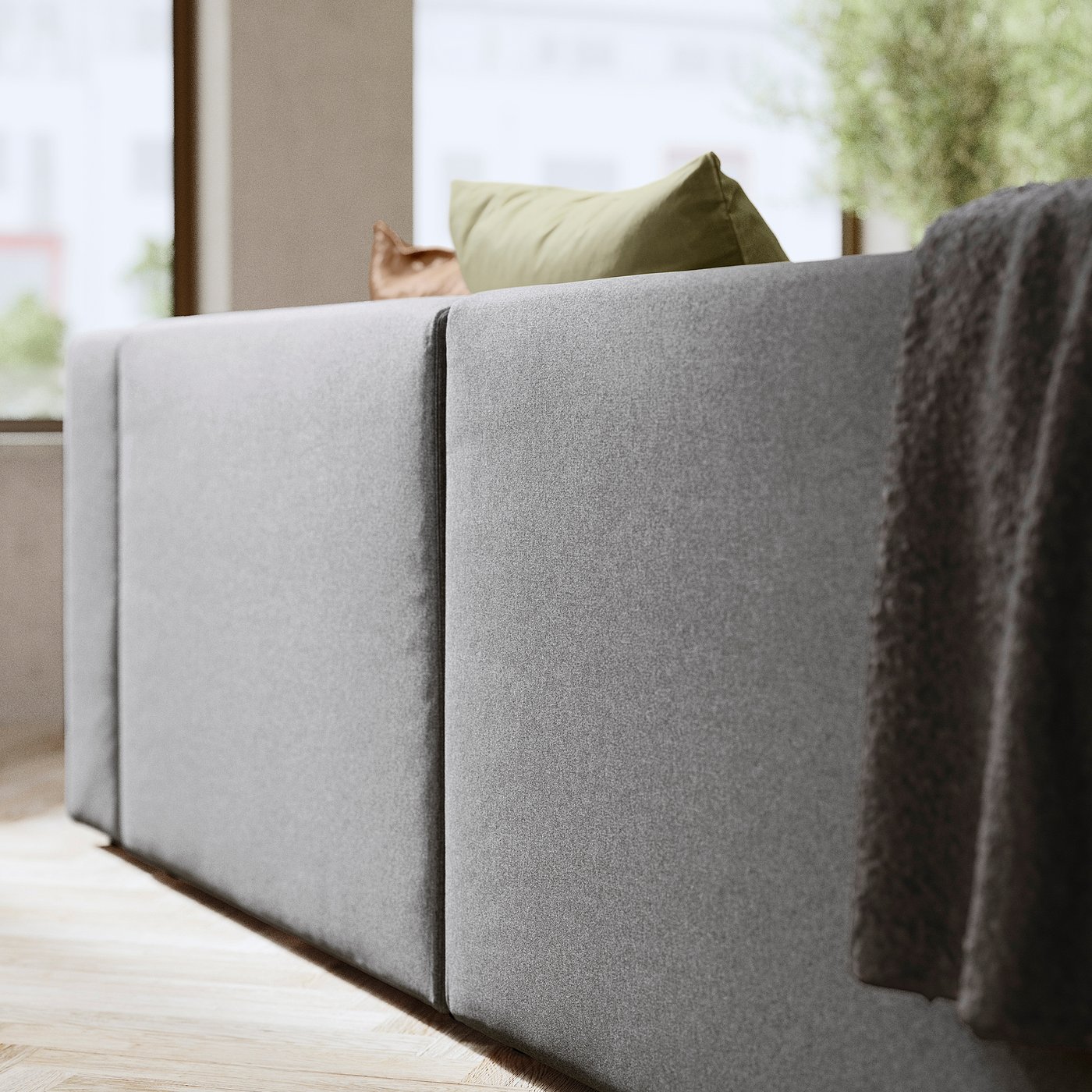 JÄTTEBO 3-seat modular sofa, Tonerud grey - IKEA
