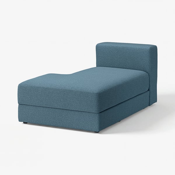 JÄTTEBO Cover chaise longue module, left, Axvall dark grey-blue