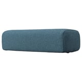 A JÄTTEBO ottoman in blue, covered with a soft axvall bouclé fabric. Its rectangular shape and plush design add a cosy touch to any space.