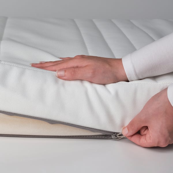 JÄTTETRÖTT Pocket spring mattress for cot, white, 60x120x11 cm