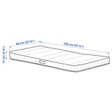 JÄTTETRÖTT Pocket sprung mattress for cot, white, 60x120x11 cm