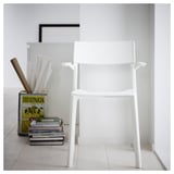 JANINGE Chair with armrests, white