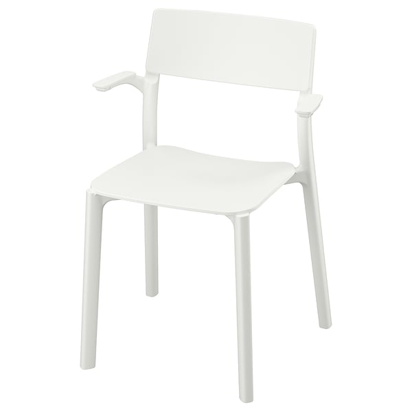 JANINGE Chair with armrests, white