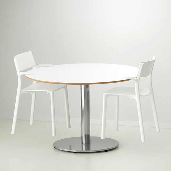 JANINGE Chair with armrests, white