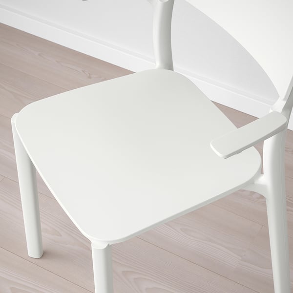 JANINGE Chair with armrests, white