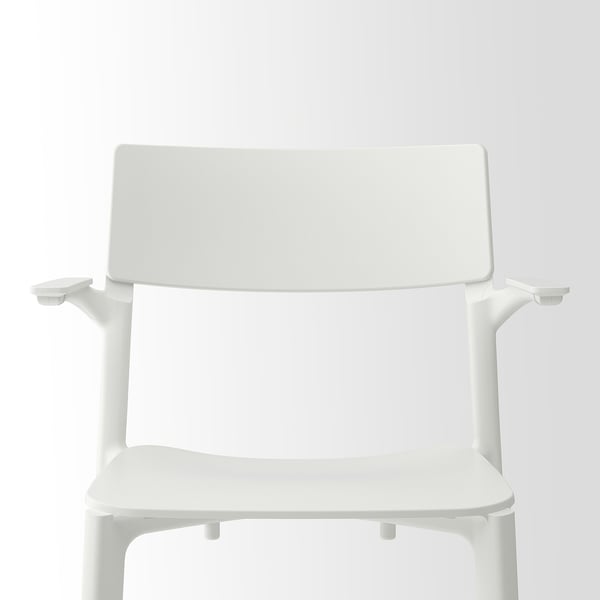 JANINGE Chair with armrests, white