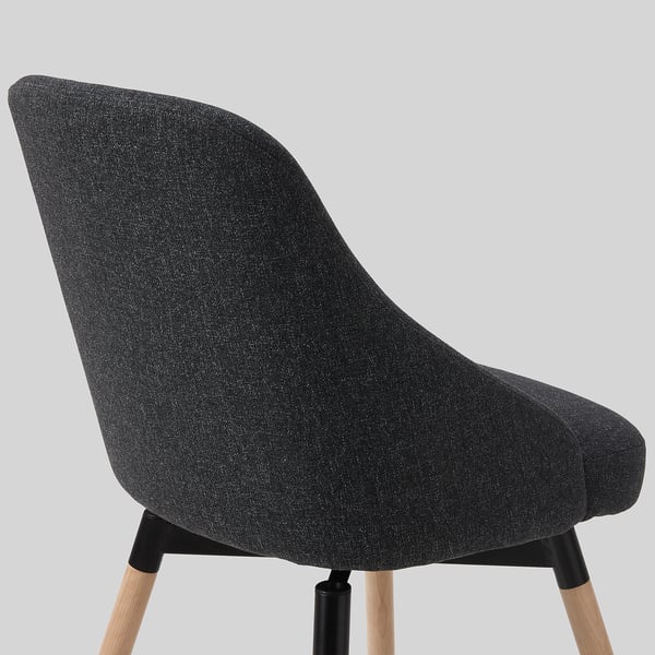 JANOLOF Swivel dining chair, Gunnared dark grey IKEA