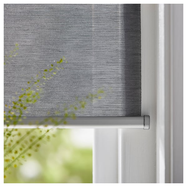 KADRILJ Roller blind, wireless/battery-operated grey, 80x195 cm