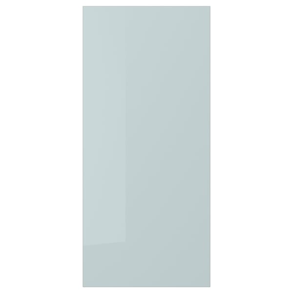 KALLARP Cover panel, high-gloss light grey-blue, 39x86 cm