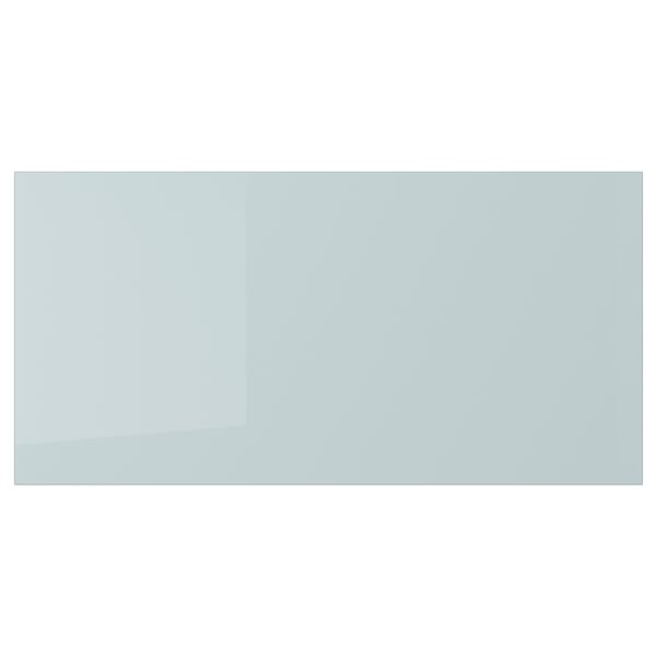 KALLARP Drawer front, high-gloss light grey-blue, 80x40 cm