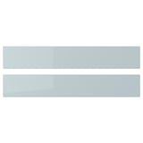 KALLARP Drawer front, high-gloss light grey-blue, 60x10 cm