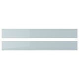 KALLARP Drawer front, high-gloss light grey-blue, 80x10 cm