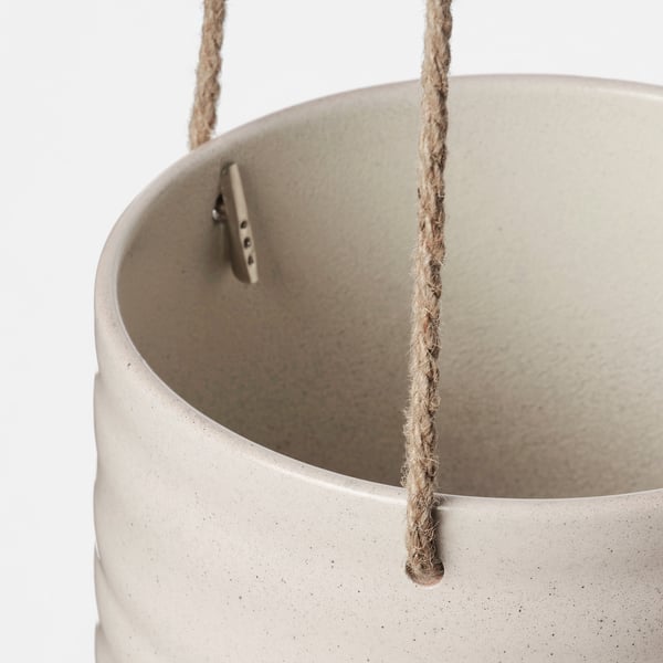 KAPKRUSBÄR Hanging planter, light grey, 12 cm