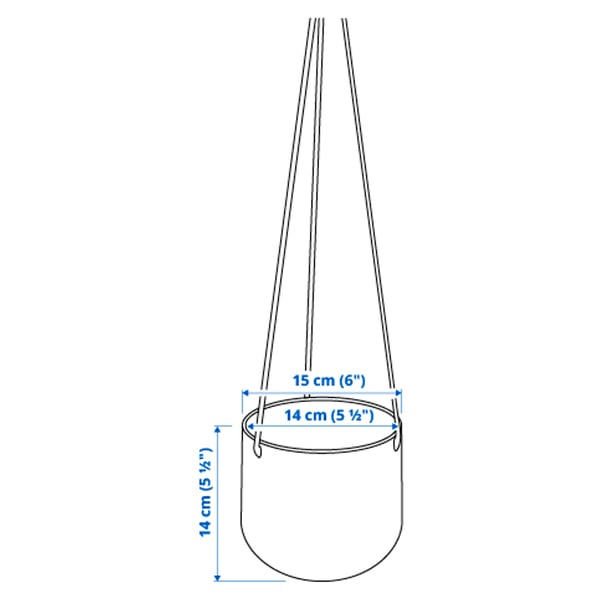 KAPKRUSBÄR Hanging planter, light grey, 12 cm
