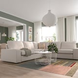 KIVIK Corner sofa, 5-seat, Tresund light beige