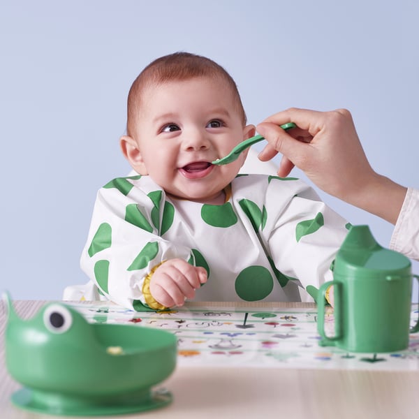 KLADDIG Bib, white/green