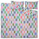 KLIBBKORSÖRT Duvet cover and 2 pillowcases, multicolour, 240x220/50x80 cm