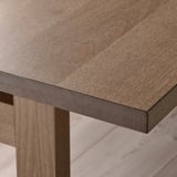 KLIMPFJÄLL / NORRARYD Table and 6 chairs, grey-brown/black, 240x95 cm