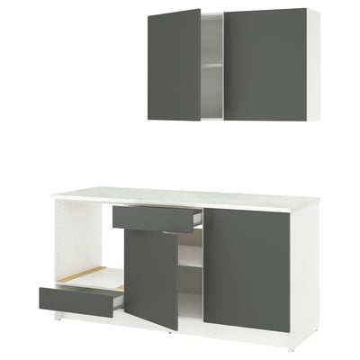KNOXHULT Kitchen, dark grey, 180x61x220 cm