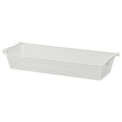 KOMPLEMENT Mesh basket with pull-out rail, white, 100x35 cm