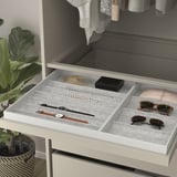 KOMPLEMENT Pull-out tray with insert, grey-beige/light grey, 75x58 cm