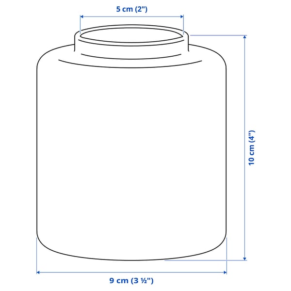 KONSTFULL Vase, frosted glass/green, 10 cm