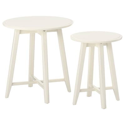 KRAGSTA Nest of tables, set of 2, white
