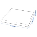 KUDDARNA Seat cushion, outdoor, beige, 62x62 cm