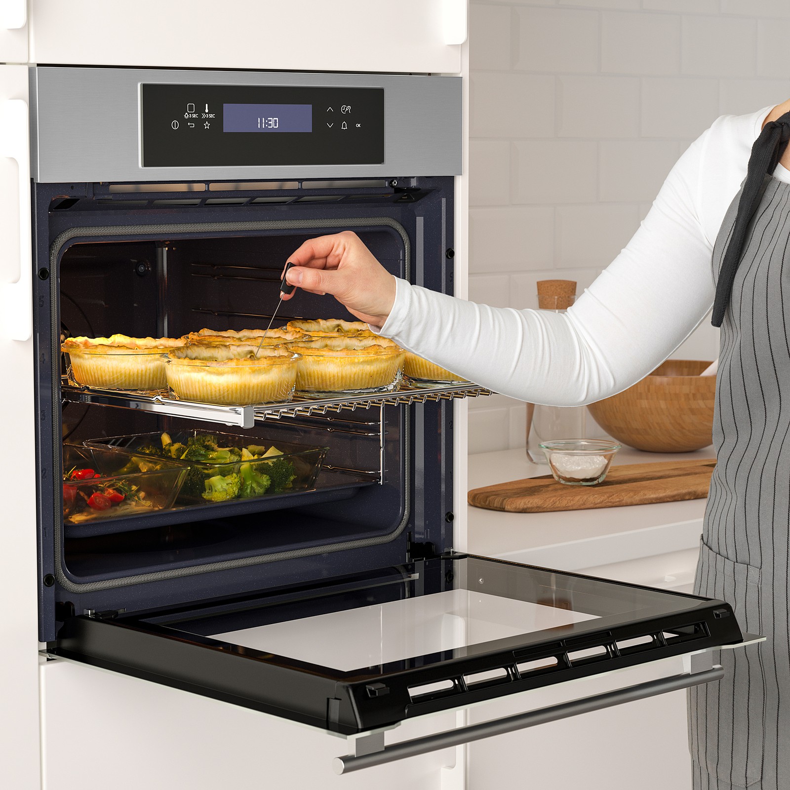 KULINARISK Forced air oven w pyrolytic funct, stainless steel IKEA