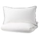KUNGSBLOMMA Quilt cover and pillowcase, white/grey, 150x200/50x80 cm