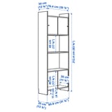 LÅDMAKARE Storage combination w sliding doors, with shelf/oak effect, 81x35x212 cm