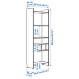 LÅDMAKARE Storage combination, with 1 shelf insert/oak effect, 81x35x212 cm