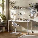 LAGKAPTEN / KRILLE Desk, white, 140x60 cm
