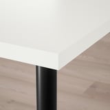 LAGKAPTEN / OLOV Desk, white/black, 120x60 cm