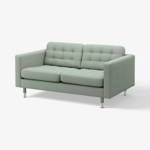 LANDSKRONA 2-seat sofa, Gunnared light green/metal