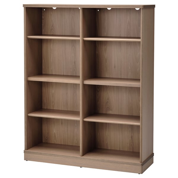 LANESUND Bookcase, grey-brown, 121x37x152 cm